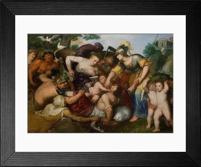 Framed Print : Allegory of the Temptations of Youth. Creator: Otto Van Veen Framed Print : Allegory of the Temptations of Youth. Creator: Otto Van Veen