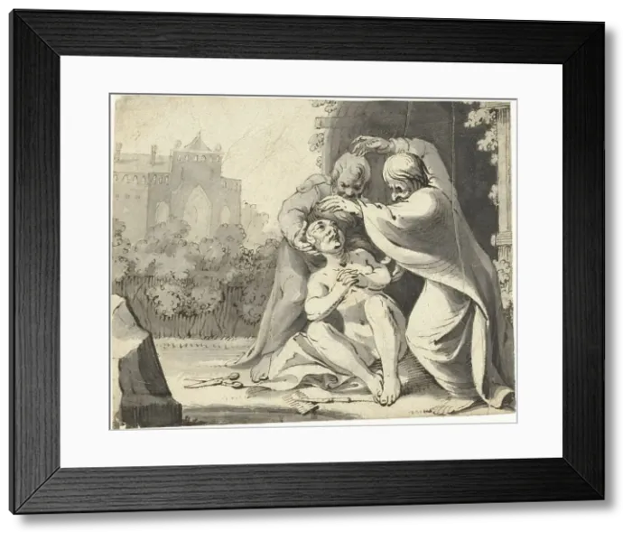 Framed Print : Suzanna and the elders, 1617-1619. Creator: Gerard ter Borch I Framed Print : Suzanna and the elders, 1617-1619. Creator: Gerard ter Borch I