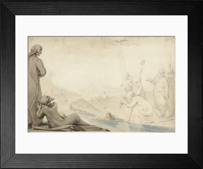 Framed Print : The baptism of Christ, 1617-c.1623. Creator: Gerard ter Borch I Framed Print : The baptism of Christ, 1617-c.1623. Creator: Gerard ter Borch I