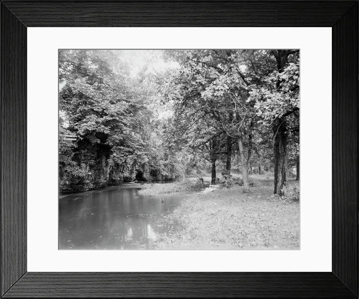 Framed Print : Grotto, Mill Creek Park, near Batavia, The, between 1880 and 1899. Creator: Unknown Framed Print : Grotto, Mill Creek Park, near Batavia, The, between 1880 and 1899. Creator: Unknown