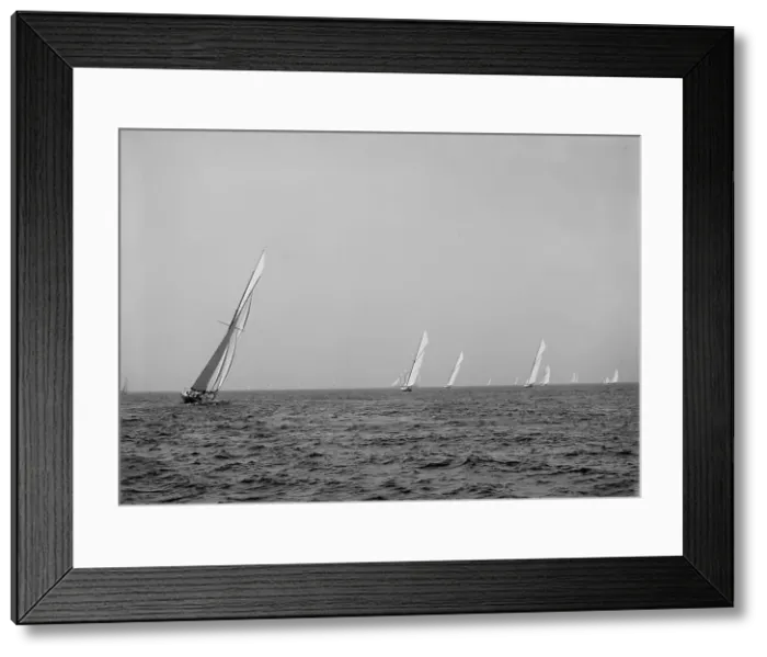 Framed Print : After the start, 70 footers, Aug. 11, 1900, N.Y.Y.C. (i.e. New York Yacht Club) cruise, 1900 Aug 11. Creator: Unknown Framed Print : After the start, 70 footers, Aug. 11, 1900, N.Y.Y.C. (i.e. New York Yacht Club) cruise, 1900 Aug 11. Creator: Unknown