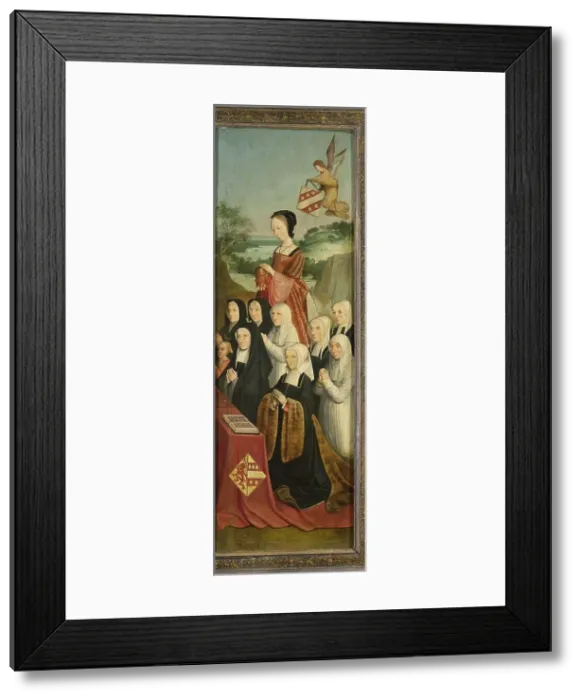 Framed Print : Memorial Panel with Nine Female Portraits, probably Kathrijn Willemsdr van der Graft and Family, wit Creator: Master of Alkmaar Framed Print : Memorial Panel with Nine Female Portraits, probably Kathrijn Willemsdr van der Graft and Family, wit Creator: Master of Alkmaar