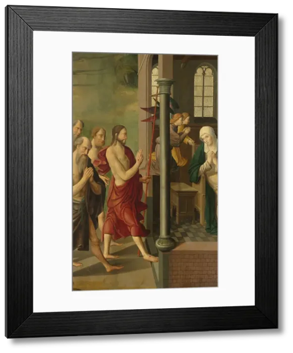 Framed Print : Panel of an Altarpiece with Dispute with the Doctors, on verso is Appearance of Christ to his Mother Creator: Master of Alkmaar Framed Print : Panel of an Altarpiece with Dispute with the Doctors, on verso is Appearance of Christ to his Mother Creator: Master of Alkmaar