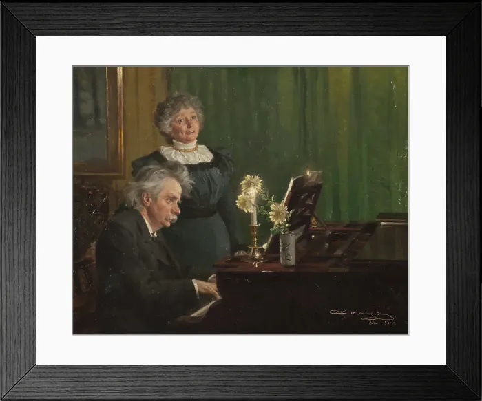 Framed Print : Edvard Grieg accompanying his Wife, 1898. Creator: Peder Severin Kroyer Framed Print : Edvard Grieg accompanying his Wife, 1898. Creator: Peder Severin Kroyer