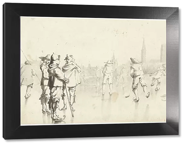 Skaters near Zwolle, c.1610-1640. Creator: Gerard Terborch II