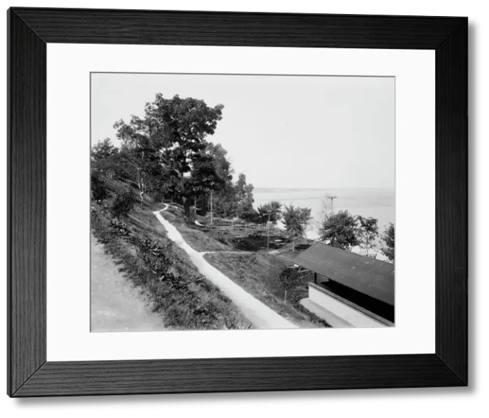 Framed Print : White Fish [sic] Bay from terrace, between 1880 and 1899. Creator: Unknown