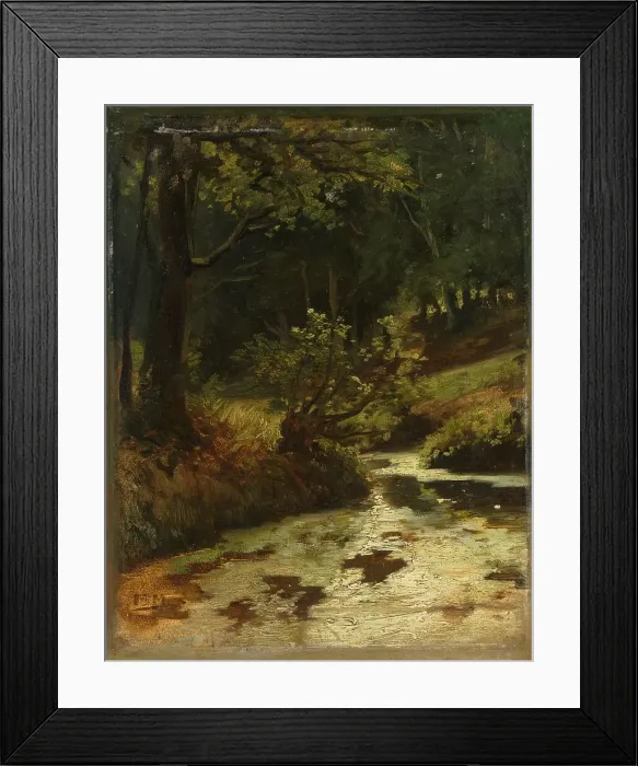 Framed Print : Brook in the Woods near Oosterbeek, c.1860. Creator: Matthijs Maris Framed Print : Brook in the Woods near Oosterbeek, c.1860. Creator: Matthijs Maris