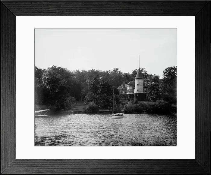 Framed Print : Residence of Mrs. George Sturgis, Lake Geneva, Wis. between 1880 and 1899. Creator: Unknown Framed Print : Residence of Mrs. George Sturgis, Lake Geneva, Wis. between 1880 and 1899. Creator: Unknown