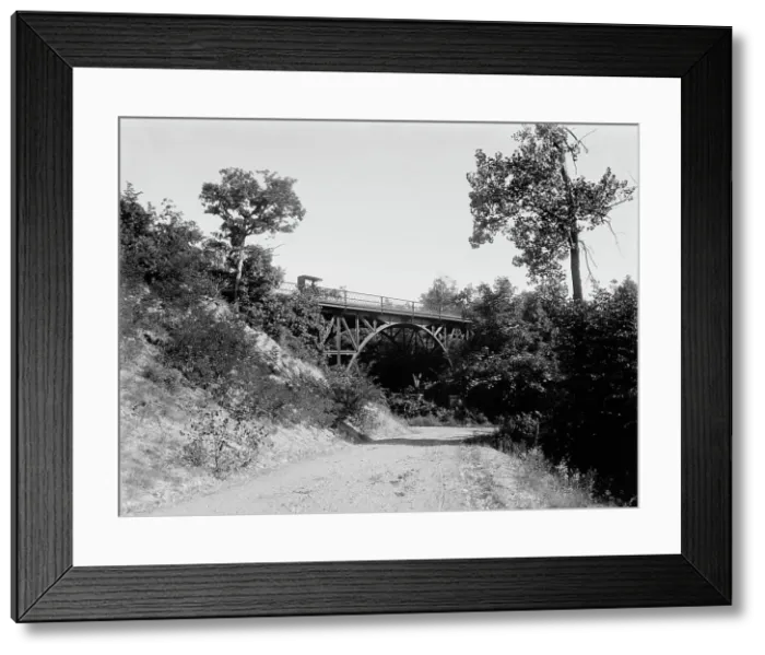 Framed Print : Fort Sheridan, Ill. Ravine Bridge, between 1880 and 1899. Creator: Unknown Framed Print : Fort Sheridan, Ill. Ravine Bridge, between 1880 and 1899. Creator: Unknown