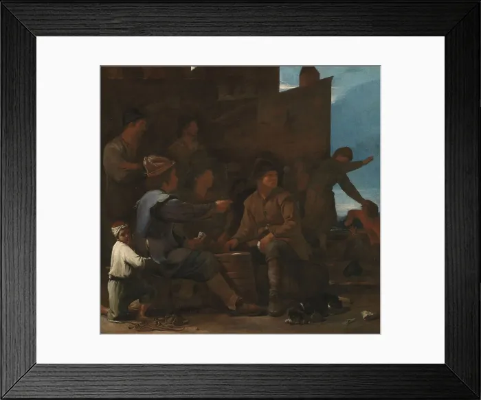 Framed Print : The Card Players, c.1646-c.1652. Creator: Michiel Sweerts Framed Print : The Card Players, c.1646-c.1652. Creator: Michiel Sweerts