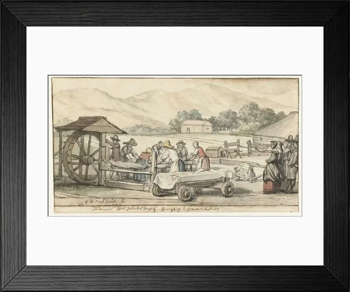 Framed Print : The Bleaching Fields near Haarlem, 1659-1665. Creator: Gerbrand van den Eeckhout