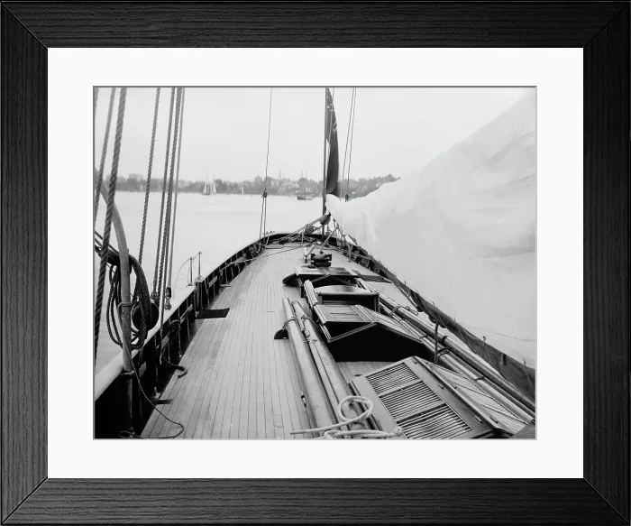 Framed Print : Deck of Galatea, between 1880 and 1899. Creator: Unknown Framed Print : Deck of Galatea, between 1880 and 1899. Creator: Unknown
