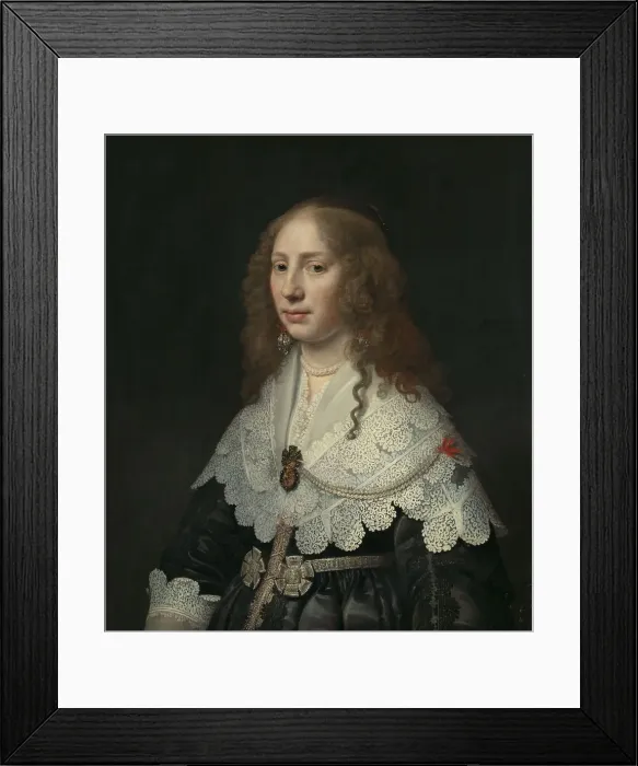 Framed Print : Portrait of Aegje Hasselaer, 1640. Creator: Michiel van Mierevelt Framed Print : Portrait of Aegje Hasselaer, 1640. Creator: Michiel van Mierevelt