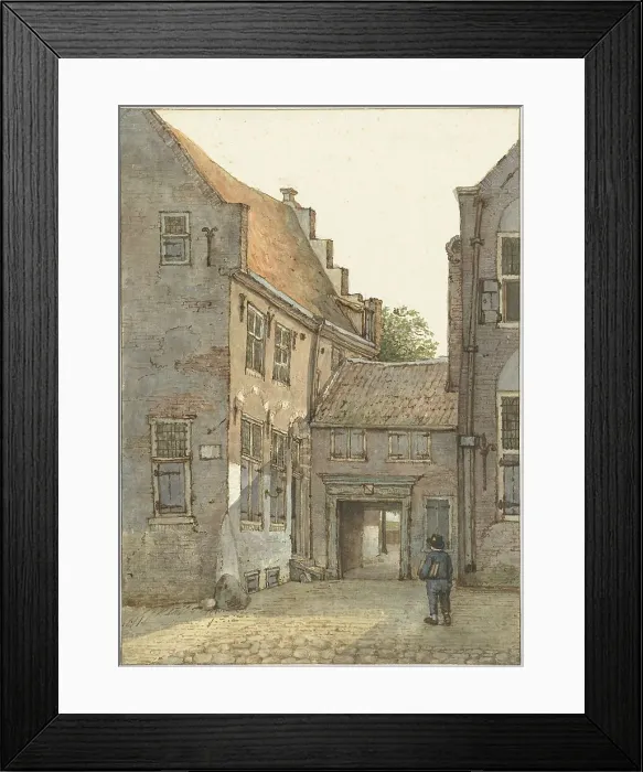 Framed Print : View of the entrance to the Latin school, the St. Hieronymusschool, on the Kromme Nieuwegracht in Ut Creator: Gerrit Lamberts Framed Print : View of the entrance to the Latin school, the St. Hieronymusschool, on the Kromme Nieuwegracht in Ut Creator: Gerrit Lamberts