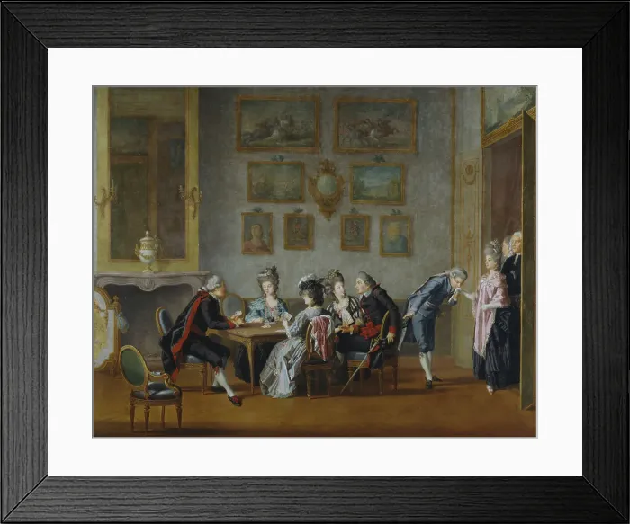 Framed Print : Card-Party in the Home of Elis Schröderheim, c18th century. Creator: Per Hillestrom Framed Print : Card-Party in the Home of Elis Schröderheim, c18th century. Creator: Per Hillestrom