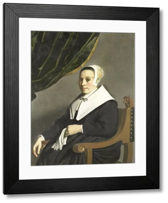 Framed Print : Portrait of a Woman, 1656. Creator: Michiel Nouts Framed Print : Portrait of a Woman, 1656. Creator: Michiel Nouts