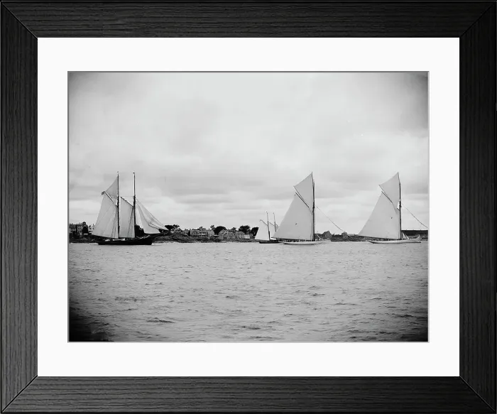 Framed Print : Yachts in Marblehead Harbor, June 28, 1888, 1888 June 28. Creator: Unknown Framed Print : Yachts in Marblehead Harbor, June 28, 1888, 1888 June 28. Creator: Unknown