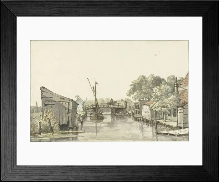 Framed Print : View of the Ringdijk on the Schulenburg, seeing to the Utrecht side of the Amstel, 1817. Creator: Gerrit Lamberts Framed Print : View of the Ringdijk on the Schulenburg, seeing to the Utrecht side of the Amstel, 1817. Creator: Gerrit Lamberts