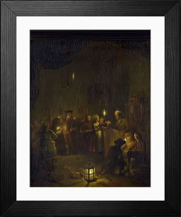 Framed Print : The Night School, 1786. Creator: Michiel Versteegh Framed Print : The Night School, 1786. Creator: Michiel Versteegh