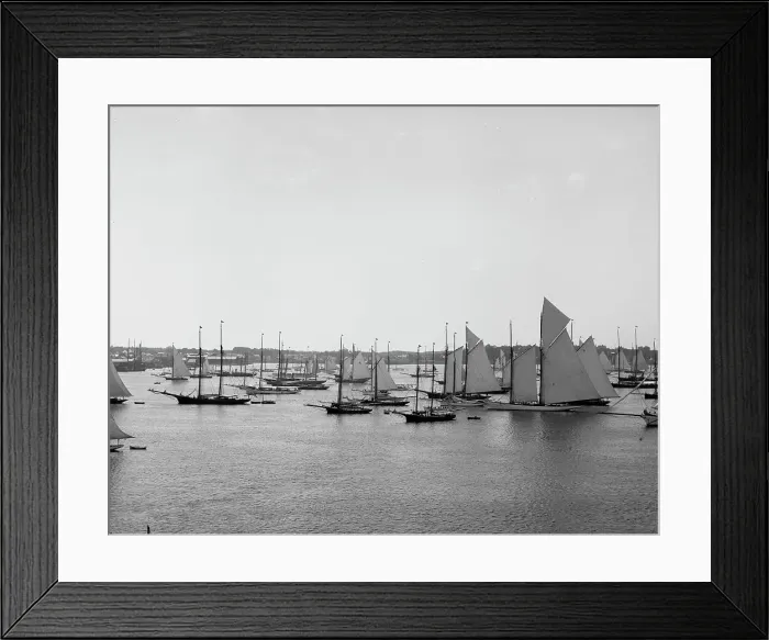 Framed Print : N.Y.Y.C. Fleet, Newport Harbor, August 11, 1888, 1888 Aug 11. Creator: Unknown Framed Print : N.Y.Y.C. Fleet, Newport Harbor, August 11, 1888, 1888 Aug 11. Creator: Unknown