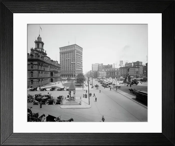 Framed Print : Campus Martius, Detroit, Mich. between 1900 and 1910. Creator: Unknown Framed Print : Campus Martius, Detroit, Mich. between 1900 and 1910. Creator: Unknown