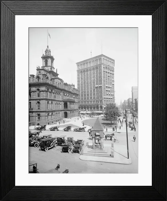 Framed Print : City Hall and Majestic Building, Detroit, Mich. between 1900 and 1910. Creator: Unknown Framed Print : City Hall and Majestic Building, Detroit, Mich. between 1900 and 1910. Creator: Unknown