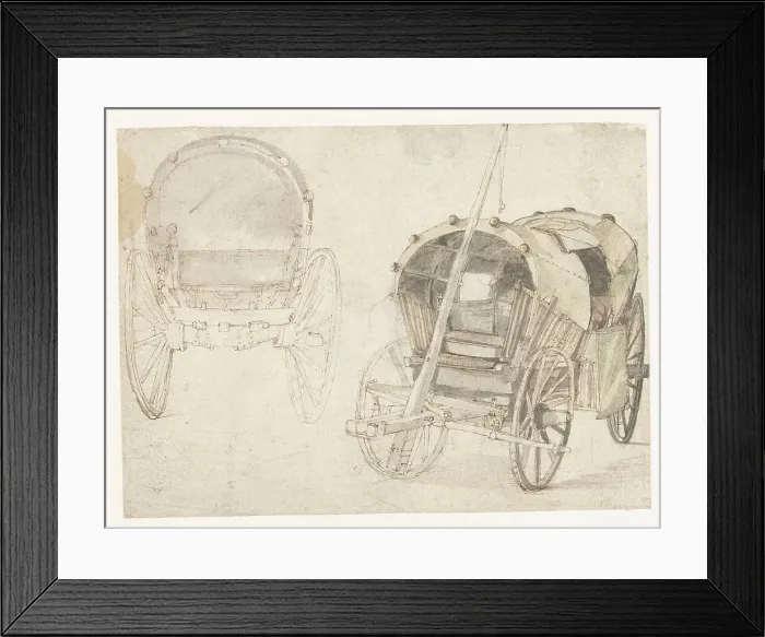 Framed Print : Two travel cars, 1633-1687. Creator: Gillis Neyts Framed Print : Two travel cars, 1633-1687. Creator: Gillis Neyts