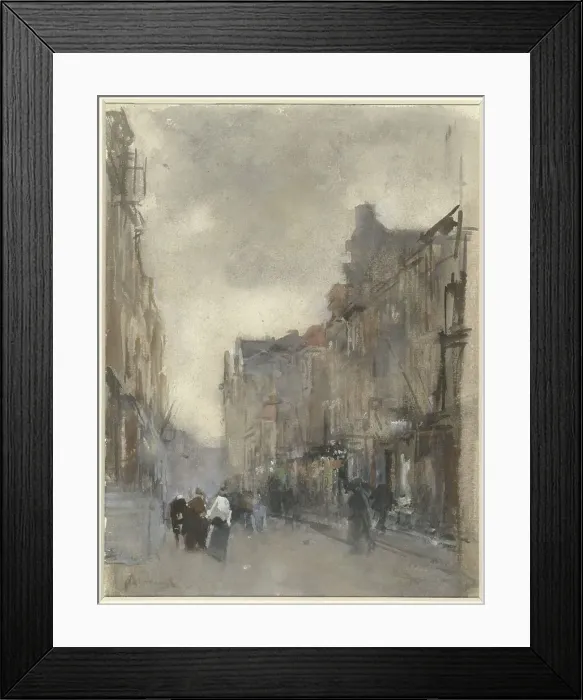 Framed Print : Street view in The Hague, c.1874, (1925 or earlier). Creator: Floris Arntzenius Framed Print : Street view in The Hague, c.1874, (1925 or earlier). Creator: Floris Arntzenius