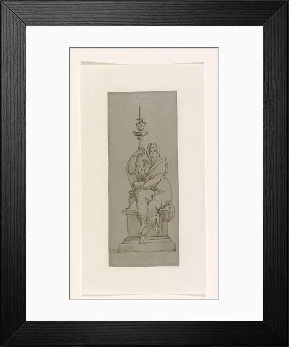 Framed Print : Design for a candlestick, c.1795. Creator: Giuseppe Cades Framed Print : Design for a candlestick, c.1795. Creator: Giuseppe Cades