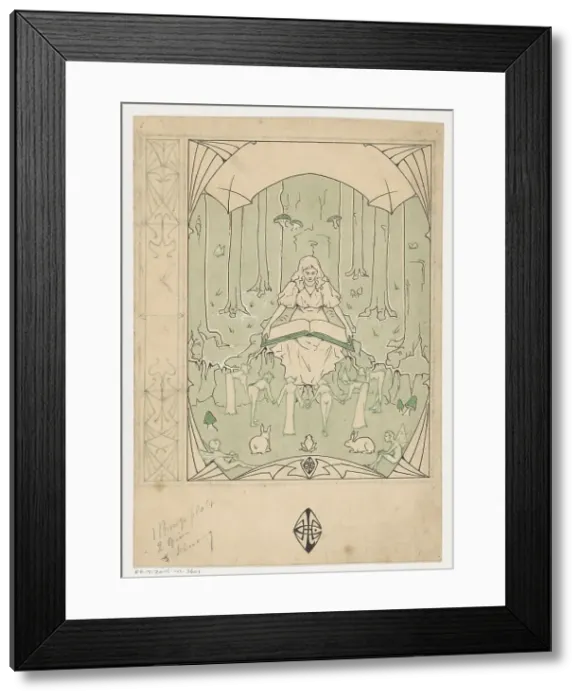 Framed Print : Cover design for a book on Sindbad the Sailor by Pieter Louwerse....1910 or earlier. Creator: Louwerse, H.C Framed Print : Cover design for a book on Sindbad the Sailor by Pieter Louwerse....1910 or earlier. Creator: Louwerse, H.C