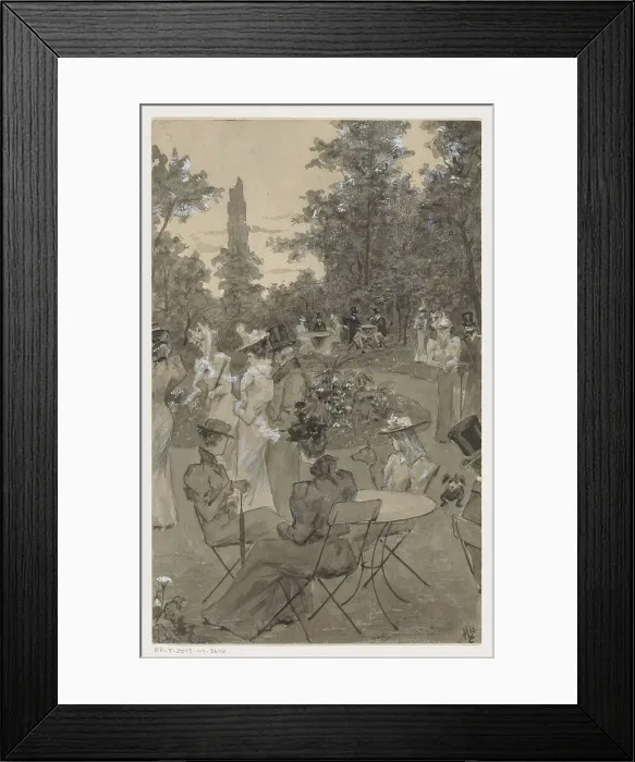 Framed Print : Recreation: people in a park, 1901 or earlier. Creator: Louwerse, H.C Framed Print : Recreation: people in a park, 1901 or earlier. Creator: Louwerse, H.C