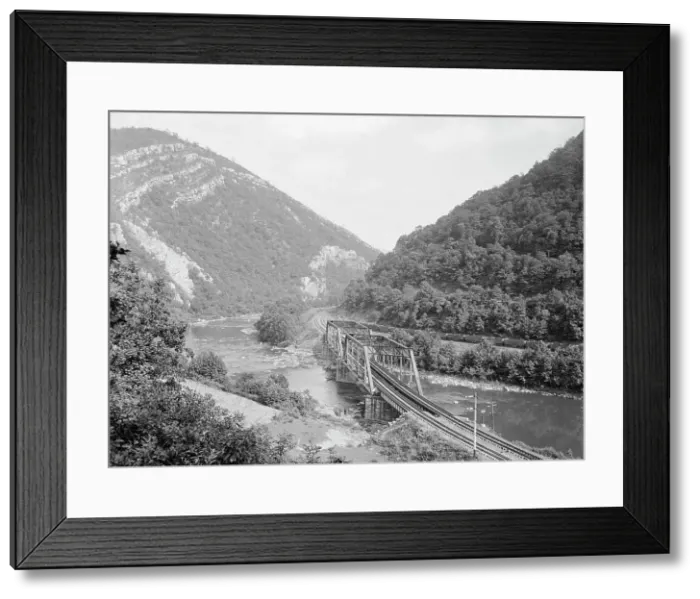 Framed Print : Iron Mountains & water gap near Clifton Forge, Clifton Forge, Va. between 1900 and 1910. Creator: Unknown. Iron Mountains & water gap near Clifton Forge, Clifton Forge, Va. between 1900 and 1910. Creator: Unknown Framed Print : Iron Mountains & water gap near Clifton Forge, Clifton Forge, Va. between 1900 and 1910. Creator: Unknown. Iron Mountains & water gap near Clifton Forge, Clifton Forge, Va. between 1900 and 1910. Creator: Unknown
