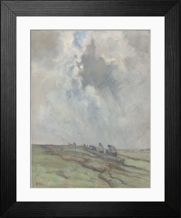 Framed Print : Drying nets, 1872-1944. Creator: Frans Smissaert Framed Print : Drying nets, 1872-1944. Creator: Frans Smissaert