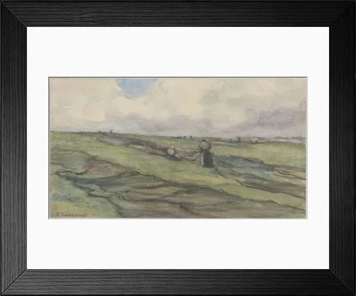 Framed Print : Fisherwomen mending fishing nets, 1872-1944. Creator: Frans Smissaert Framed Print : Fisherwomen mending fishing nets, 1872-1944. Creator: Frans Smissaert
