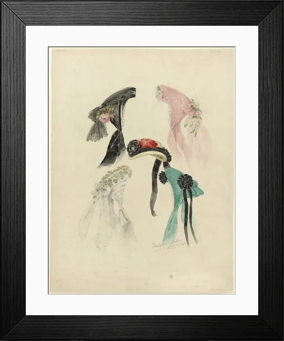 Framed Print : Le Journal des Dames et des Demoiselles, No. 760, pl. 15, April 1865. Creator: Heloise Leloir Framed Print : Le Journal des Dames et des Demoiselles, No. 760, pl. 15, April 1865. Creator: Heloise Leloir
