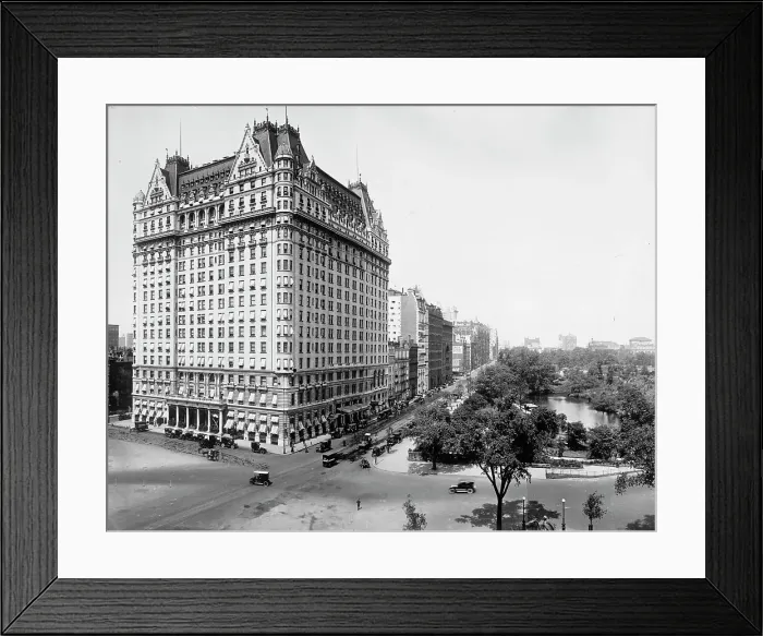 Framed Print : The Plaza Hotel and Central Park, New York, N.Y. between 1900 and 1910. Creator: Unknown Framed Print : The Plaza Hotel and Central Park, New York, N.Y. between 1900 and 1910. Creator: Unknown