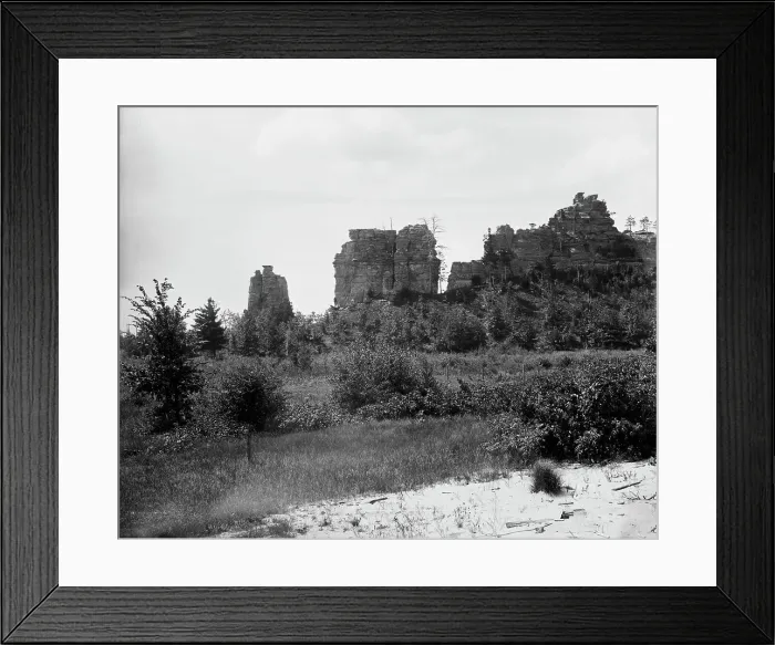 Framed Print : Camp Douglas, Wis. Castle Rocks, between 1880 and 1899. Creator: Unknown Framed Print : Camp Douglas, Wis. Castle Rocks, between 1880 and 1899. Creator: Unknown