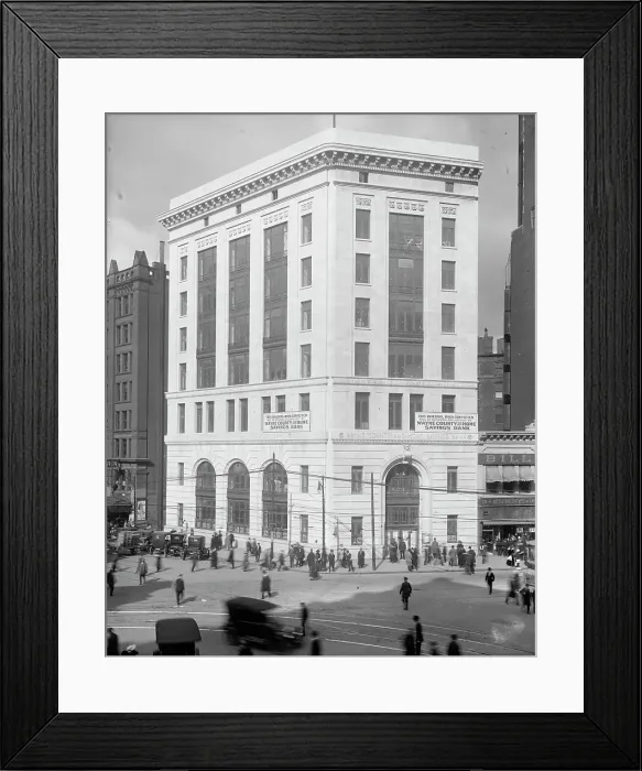 Framed Print : Wayne County and Home Savings Bank, Detroit, Mich. between 1900 and 1910. Creator: Unknown Framed Print : Wayne County and Home Savings Bank, Detroit, Mich. between 1900 and 1910. Creator: Unknown