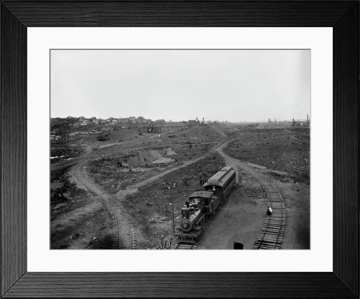 Framed Print : Iron Mines, Ironwood, Mich. between 1880 and 1899. Creator: Unknown Framed Print : Iron Mines, Ironwood, Mich. between 1880 and 1899. Creator: Unknown