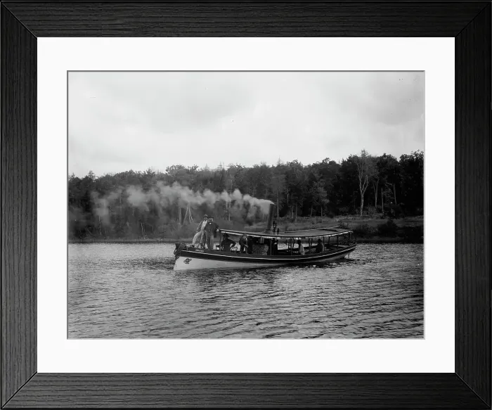 Framed Print : Lake Gogebic, Mich. steamboat Brand, between 1880 and 1899. Creator: Unknown. Lake Gogebic, Mich. steamboat Brand, between 1880 and 1899. Creator: Unknown Framed Print : Lake Gogebic, Mich. steamboat Brand, between 1880 and 1899. Creator: Unknown. Lake Gogebic, Mich. steamboat Brand, between 1880 and 1899. Creator: Unknown