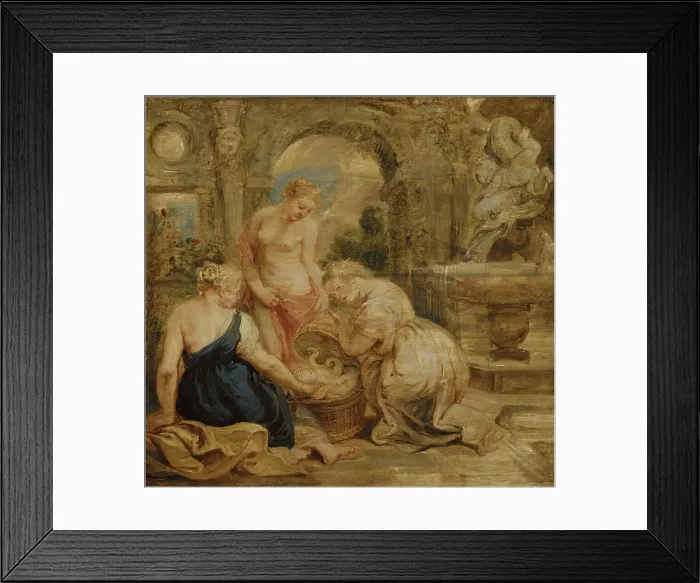 Framed Print : Cecrops Daughters Finding Erichtonius. Sketch. Creator: Peter Paul Rubens Framed Print : Cecrops Daughters Finding Erichtonius. Sketch. Creator: Peter Paul Rubens