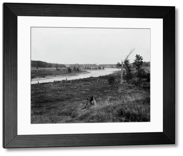 Framed Print : Escanaba River at Flat Rocks [sic], between 1880 and 1899. Creator: Unknown