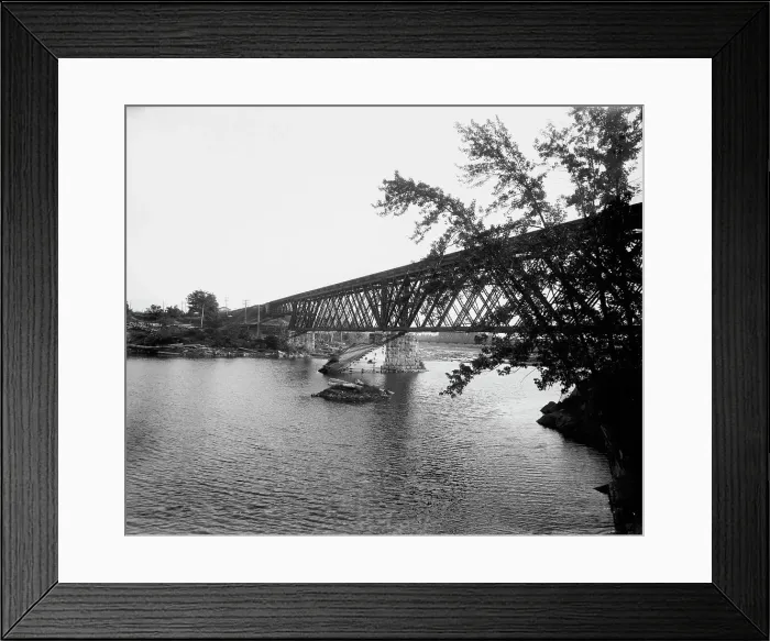 Framed Print : Black River Falls, Wis. railroad crossing, between 1880 and 1899. Creator: Unknown