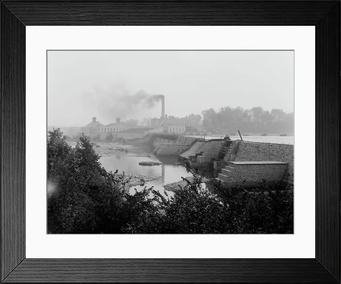 Framed Print : Paper mill, Combined Locks, Wis. between 1880 and 1899. Creator: Unknown