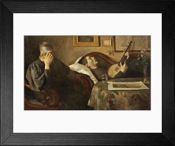 Framed Print : Gravity. Interior, 1890. Creator: Peter Alfred Schou Framed Print : Gravity. Interior, 1890. Creator: Peter Alfred Schou