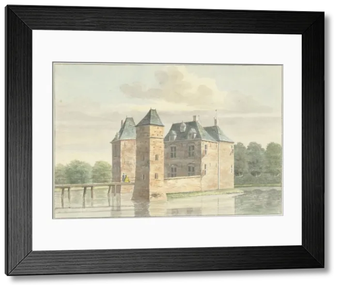 Framed Print : Moersbergen Castle near Doorn, 1744. Creator: Hendrik de Winter Framed Print : Moersbergen Castle near Doorn, 1744. Creator: Hendrik de Winter