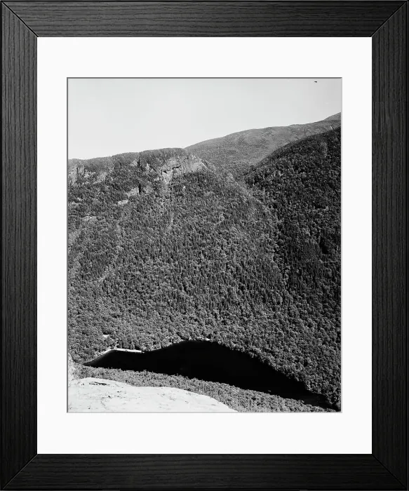 Framed Print : Profile Lake from head of Old Man of the Mountain, Franconia Notch, White Mountains, c1900. Creator: Unknown Framed Print : Profile Lake from head of Old Man of the Mountain, Franconia Notch, White Mountains, c1900. Creator: Unknown