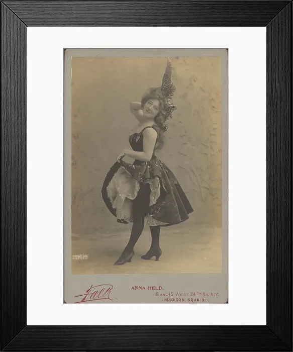 Framed Print : Anna Held (1873-1918), 1896. Creator: Photo studio Benjamin J. Falk Framed Print : Anna Held (1873-1918), 1896. Creator: Photo studio Benjamin J. Falk