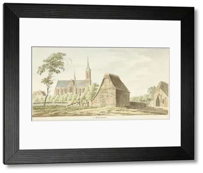 Framed Print : View of the village of Hoornaar, 1784. Creator: Hendrik Tavenier Framed Print : View of the village of Hoornaar, 1784. Creator: Hendrik Tavenier