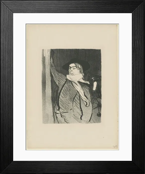 Framed Print : Aristide Bruant, 1893. Creator: Toulouse-Lautrec, Henri, de (1864-1901) Framed Print : Aristide Bruant, 1893. Creator: Toulouse-Lautrec, Henri, de (1864-1901)